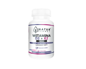 Witamina D3 + K Max Natur Planet, 60 tabletek