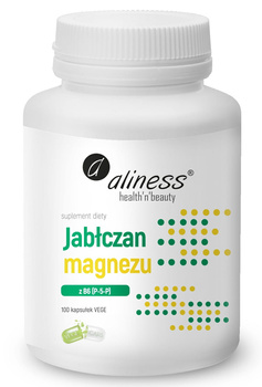 Jabłczan magnezu 100 mg z B6 (P-5-P) Aliness, 100 kapsułek VEGE