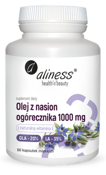 Olej z nasion ogórecznika 20%/35% 1000mg Aliness, 60 kaps.