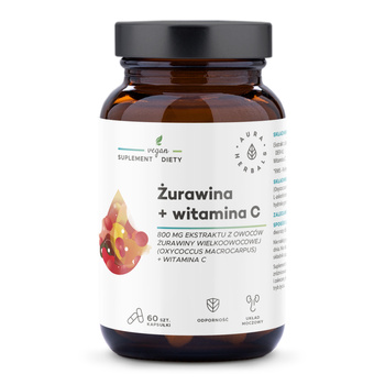 Żurawina 800 mg + Witamina C Aura Herbals, 60 szt.