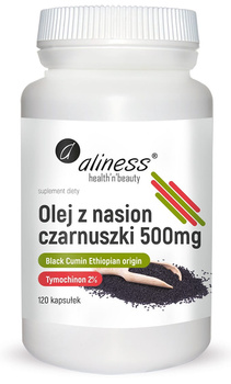 Olej z nasion czarnuszki 2% 500 mg Aliness, 120 kaps.