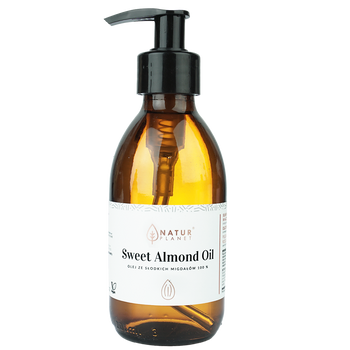 Olej ze słodkich migdałów rafinowany Natur Planet, 200ml