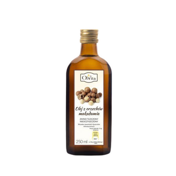 Olej z orzechów macadamia zimnotłoczony Olvita, 250 ml