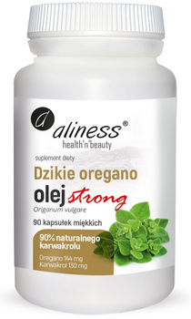 Dzikie Oregano Olej Strong 100% Aliness, 90 kaps.