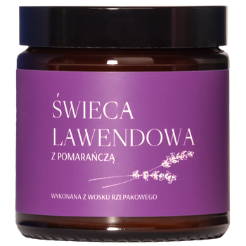 Świeca lawendowa z pomarańczą Mglife, 120ml