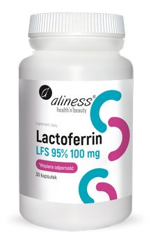 Lactoferrin LFS 95% 100mg Aliness, 30 kaps.