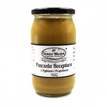 Pszczela Receptura z pyłkiem i propolisem Doktor Miodek, 1050g