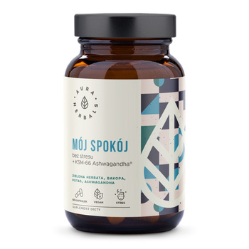 Mój Spokój, bez stresu + KSM-66 Ashwagandha® Aura Herbals, kapsułki 60 szt.