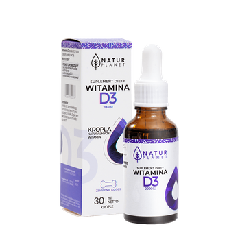 Witamina D3 2000IU krople Natur Planet, 30 ml