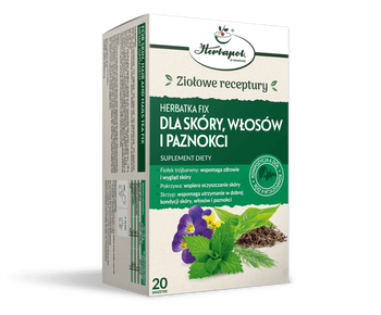 Herbatka fix DLA SKÓRY, WŁOSÓW I PAZNOKCI, 20 saszetek, Herbapol Kraków