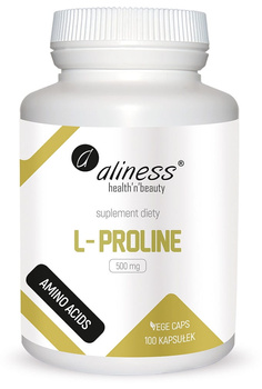 L-Proline 500 mg Vege Aliness, 100 kaps.
