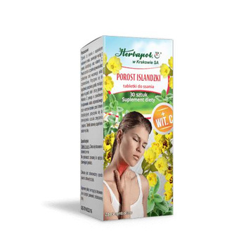 Porost Islandzki Herbapol Kraków, 30 tabletek do ssania