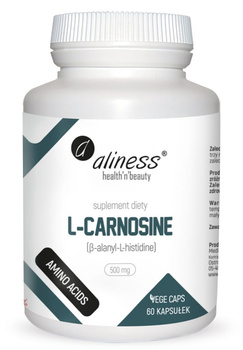 L-Carnosine 500 mg Vege Aliness, 60 kaps. Krótki termin : 01,2026