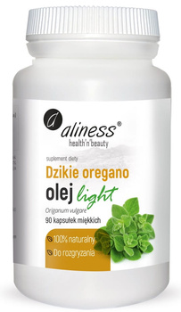 Dzikie Oregano Olej Light 100% Aliness, 90 kaps.