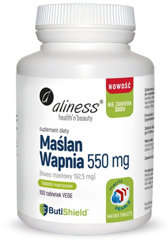 Maślan wapnia 550 mg Aliness, 100 tab.