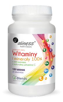 Witaminy i Minerały 100% Aliness, 120 tab.