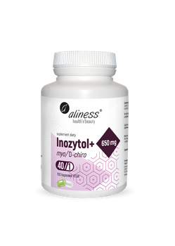 Inozytol 650mg +B6 Vege Aliness, 100 kaps.