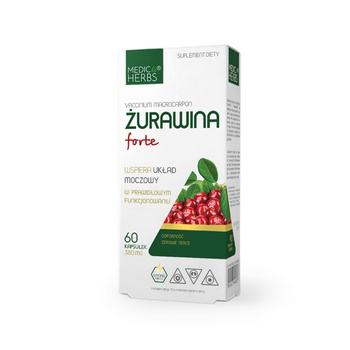 Żurawina FORTE Medica Herbs 60 kaps – drogi moczowe | NaturSZOP