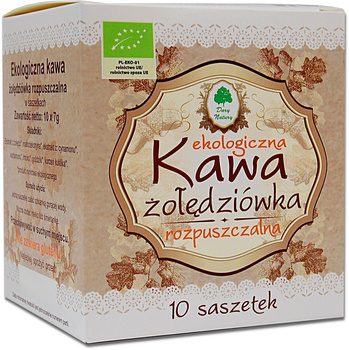 Kawa żołędziówka rozpuszczalna EKO w saszetkach Dary Natury, 10x7g