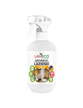 Naturalny płyn do czyszczenia łazienki - pomarańcza i lawenda Laveco, 0,5 l