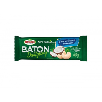 Baton daktylowy z nerkowcami i kokosem Targroch, 40g