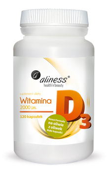 Naturalna wit.D3 VEGAN 2000 j.m Aliness, 120 kaps.