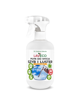 Naturalny płyn do mycia szyb i luster - świeży aloes Laveco, 0,5l