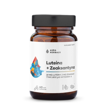 Luteina + Zeaksantyna + Witamina A Aura Herbals, 60 kapsułek
