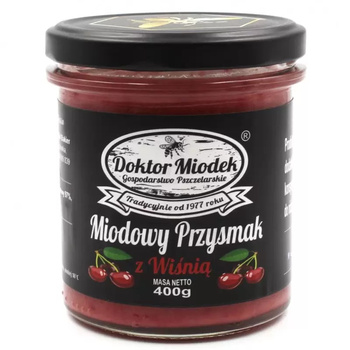 Miodowy Przysmak z wiśnią Doktor Miodek, 400g