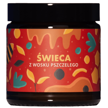 Świeca z wosku pszczelego Mglife, 120ml