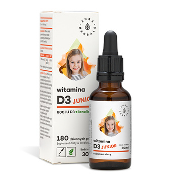 Witamina D3 800 IU Junior Aura Herbals, 30 ml