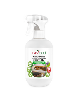 Naturalny płyn do czyszczenia kuchni - zielona cytryna i lawenda Laveco, 0,5 l