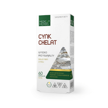 Cynk Chelat Medica Herbs, 60 kapsułek.