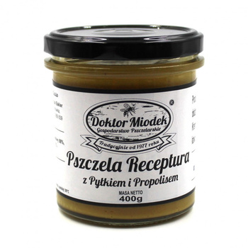 Pszczela Receptura z pyłkiem i propolisem Doktor Miodek, 400g