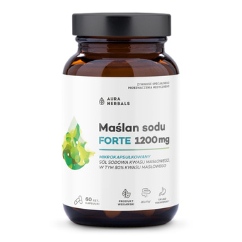 Maślan sodu FORTE 1200 mg. mikrokapsułkowany Aura Herbals, 60 kapsułek