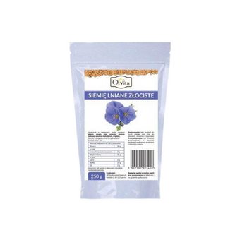 Siemię lniane złociste, Olvita 250 g. Data ważności: 31.07.2025