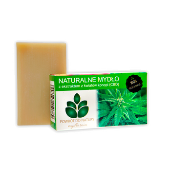 Naturalne Mydło z ekstraktem kwiatów konopi (CBD) Powrót do Natury, 100 g