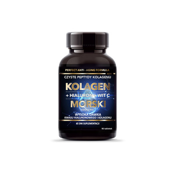 Kolagen morski + wit C + hialuron Intenson, 90 tabletek
