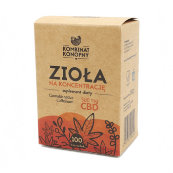 Zioła na koncentrację Kombinat Konopny, 100 kaps.