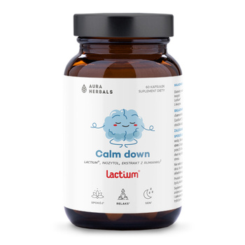Calm down, Lactium® Aura Herbals, kapsułki 60 szt.