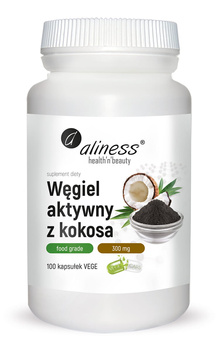 Węgiel aktywny z kokosa 300mg Vege Aliness, 100 kaps.