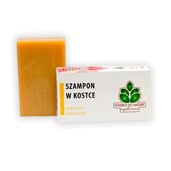 Szampon w kostce Pokrzywa Żółta glinka Powrót do Natury, 100 g