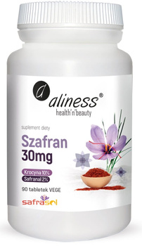 SzafranSafrasol 2%/10% 30mg Vege Aliness, 90 tabl.