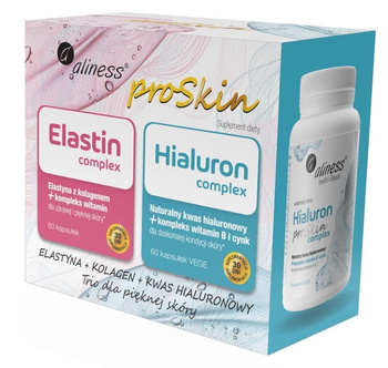 Zestaw ProSkin (Elastin Complex + Hialuron Complex) Aliness, 2x60 kaps.