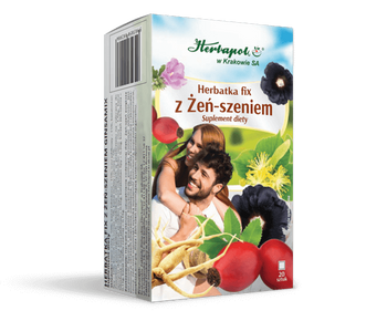 Herbatka fix Z ŻEŃ-SZENIEM GINSAMIX, 20 saszetek, Herbapol Kraków