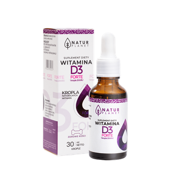 Witamina D3 FORTE 2000IU krople Natur Planet, 30 ml