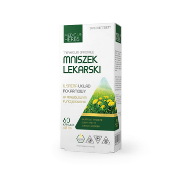 Mniszek Lekarski 625 mg Medica Herbs Energia Witalność Odporność 60 kaps