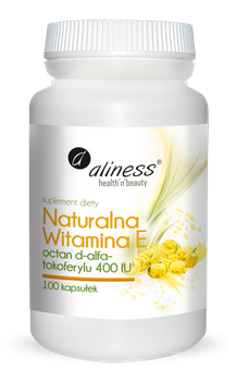 Naturalna Witamina E 400 IU Aliness, 100 kaps.