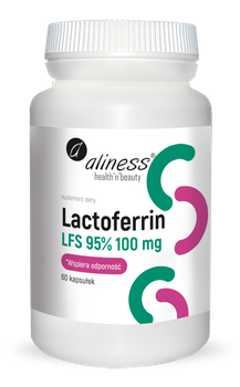 Lactoferrin LFS 95% 100mg Aliness, 60 kaps.