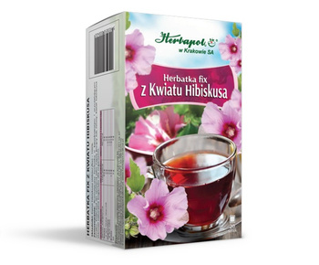 Herbatka fix Z KWIATU HIBISKUSA Herbapol Kraków, 20x2 g.